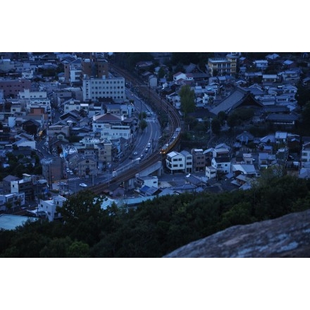 浄土寺山から見た尾道市街地の夕景（防地口付近）