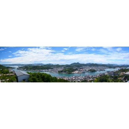 千光寺公園頂上展望台から見る夏風景（パノラマ）