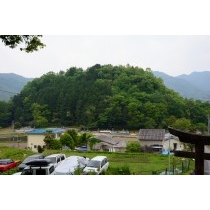萩八幡神社から見る丸山城址