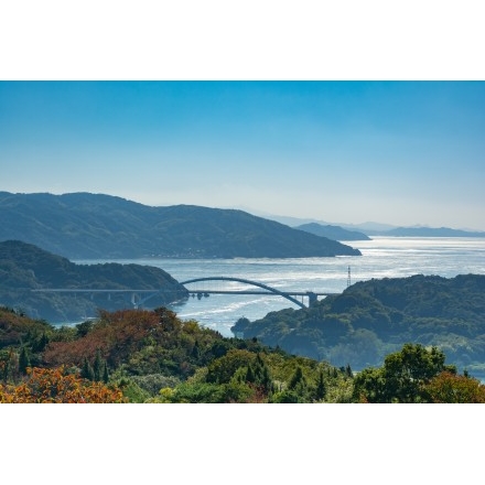 伯方島・開山公園展望台から見るしまなみ海道大三島橋