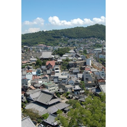 ロープウェイから見た甍の街並み風景