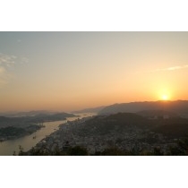 浄土寺山展望台から見る夕日（9月）
