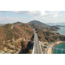 しまなみ海道・因島大橋塔頂からの眺め