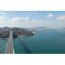 しまなみ海道・因島大橋塔頂からの眺め