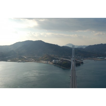 しまなみ海道・多々羅大橋塔頂からの眺め