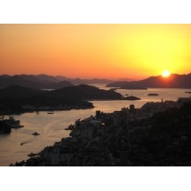 浄土寺山展望台から見る夕日（1月）