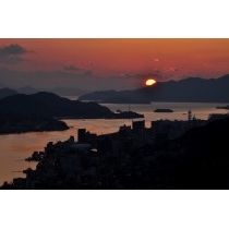 浄土寺山から見た夕景（1月）