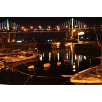 尾崎漁港から見る新尾道大橋の夜景