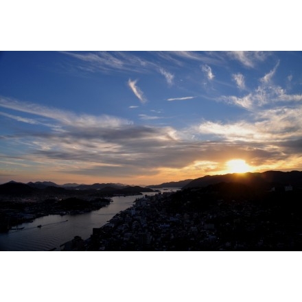 浄土寺山から見た夕景（10月）