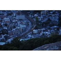 浄土寺山から見た尾道市街地の夕景（防地口付近）