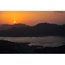 白滝山から見た夕景
