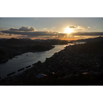 浄土寺山から見る夕景（12月）