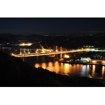 浄土寺山から見るしまなみ海道・新尾道大橋と尾道大橋の夜景