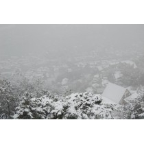 尾道市街地の雪景色