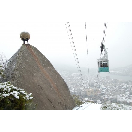 千光寺から見る雪景色