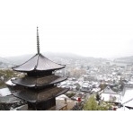 天寧寺三重塔と雪景色