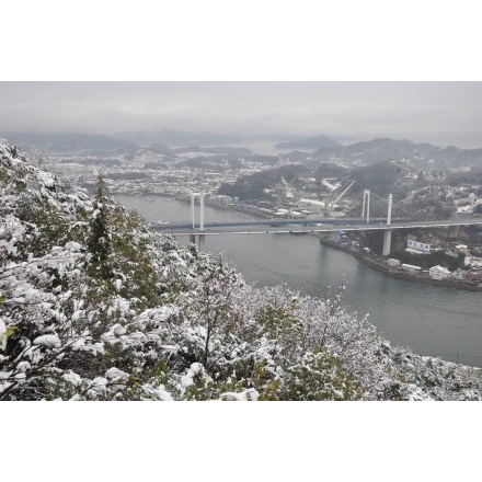 浄土寺山から見る尾道の雪景色