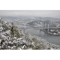浄土寺山から見る尾道の雪景色