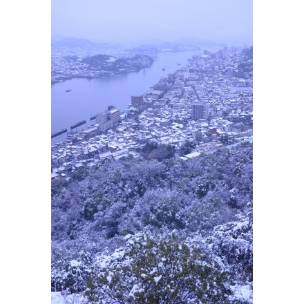 浄土寺山から見る尾道の雪景色