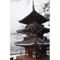 西國寺の雪景色