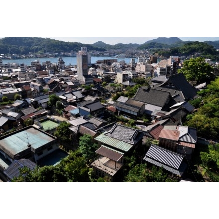 ロープウェイから見た土堂の街並み