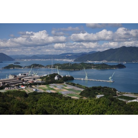 白滝山フラワーラインから見る因島重井町一帯