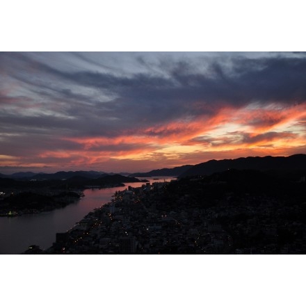 浄土寺山から見た夕景（10月）