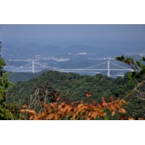 奥山〜青影山ハイキングコースから見たしまなみ海道因島大橋