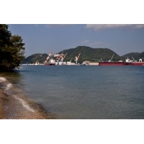 百島から見た境ガ浜一帯