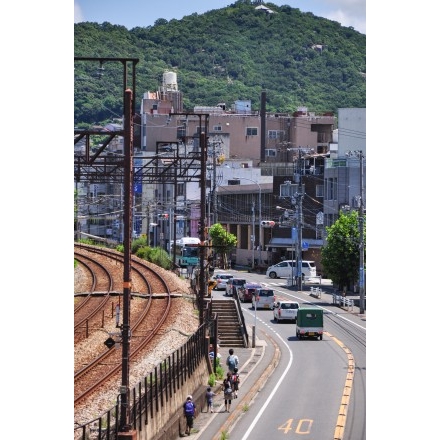 尾道市街地の夏風景