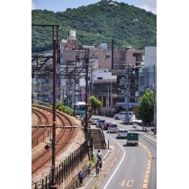 尾道市街地の夏風景