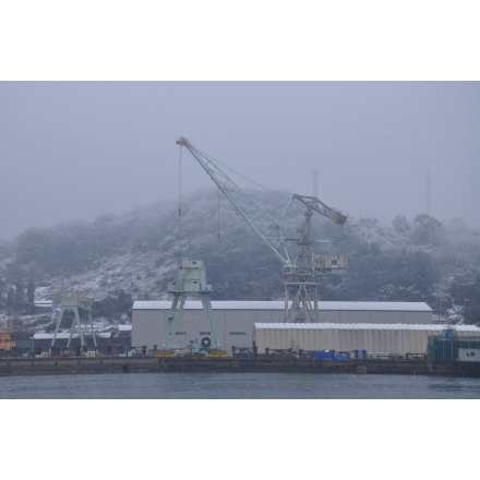 向島の雪風景