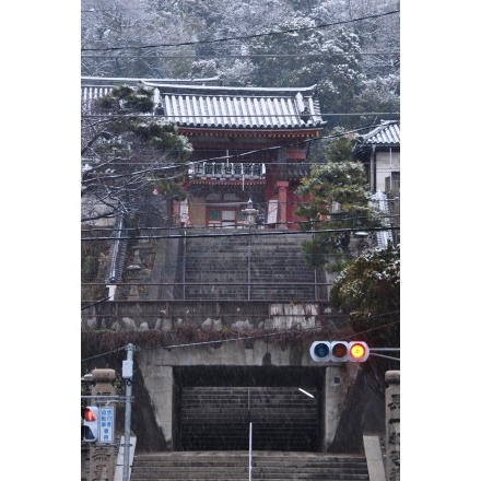 浄土寺参道の雪風景