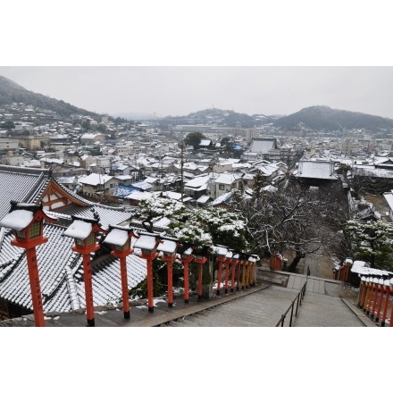 西國寺から見る雪景色