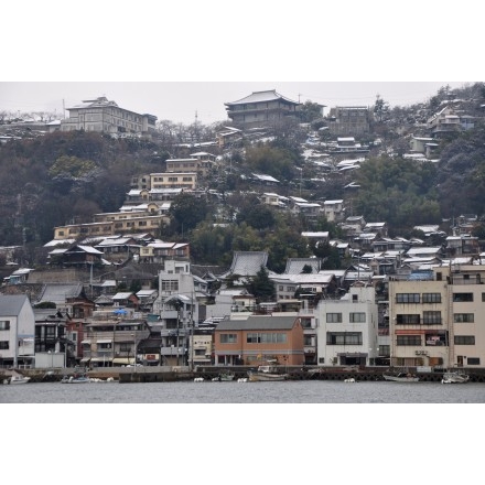 兼吉地区から見る尾道の雪景色