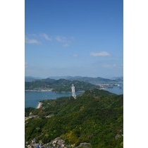 高見山展望台から見るしまなみ海道因島大橋