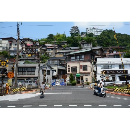 尾道駅東踏切周辺の風景