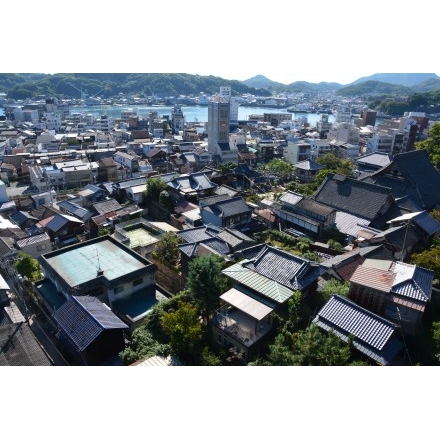 千光寺山ロープウェイから見る天寧寺一帯の風景