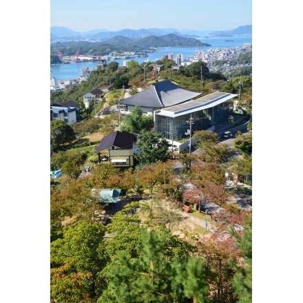 千光寺公園頂上展望台から見た秋の風景