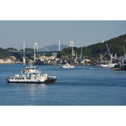 渡船が行き交う風景