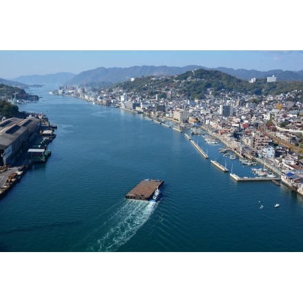 しまなみ海道新尾道大橋塔頂からの風景