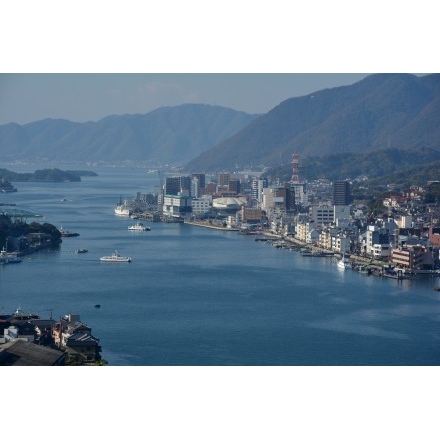 しまなみ海道新尾道大橋塔頂からの風景