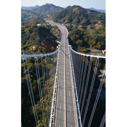 しまなみ海道因島大橋塔頂から見る因島