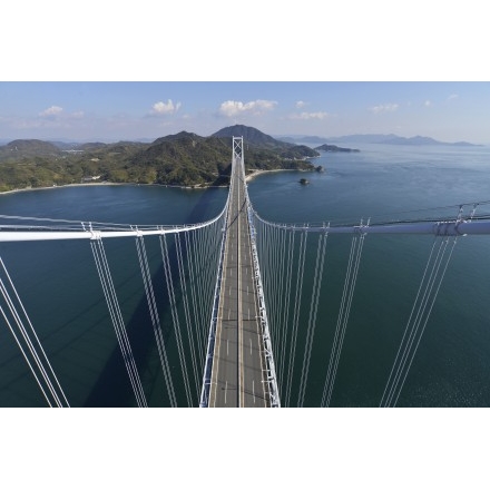 しまなみ海道因島大橋塔頂からの風景