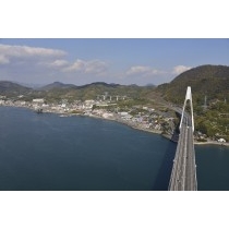 しまなみ海道生口橋塔頂から見た風景