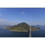 しまなみ海道多々羅大橋塔頂から見た風景