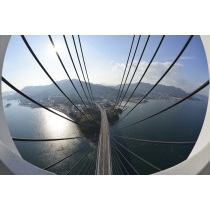 しまなみ海道多々羅大橋塔頂から見た風景