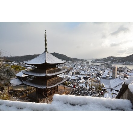 尾道の雪景色