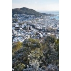 尾道市街地の雪景色