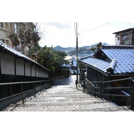 千光寺新道の雪景色